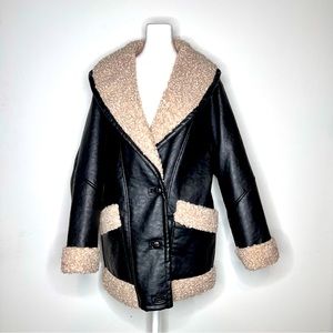 VTG leather/Shearling coat